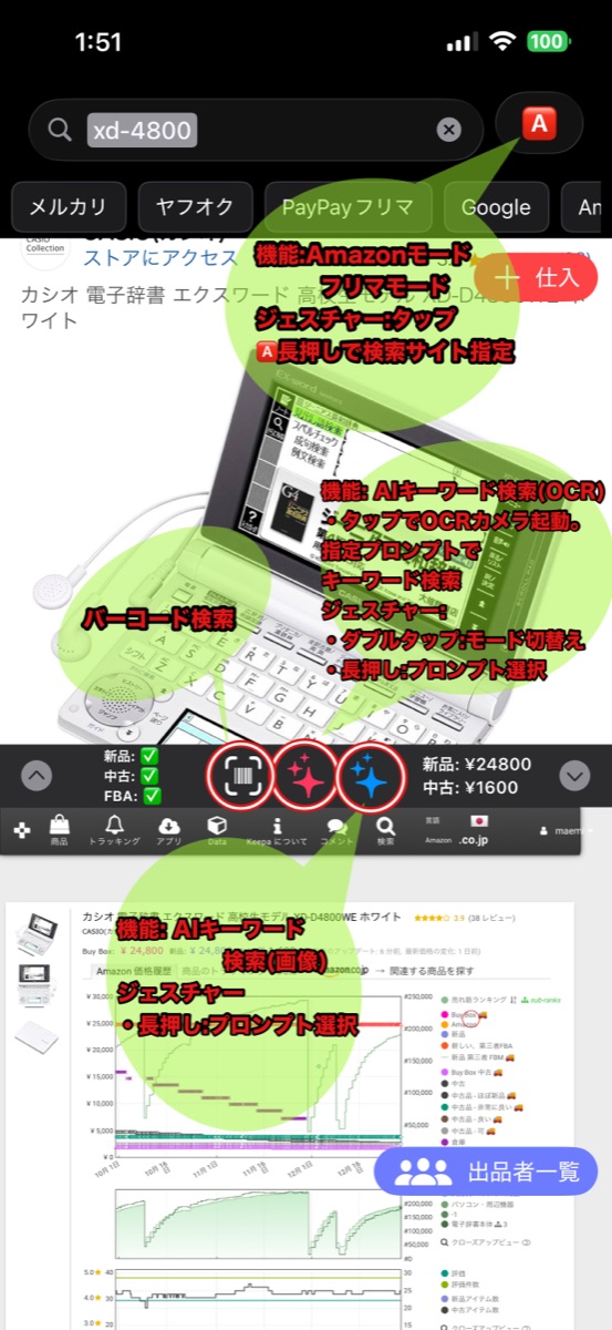 sedoriMAX リサーチ画面